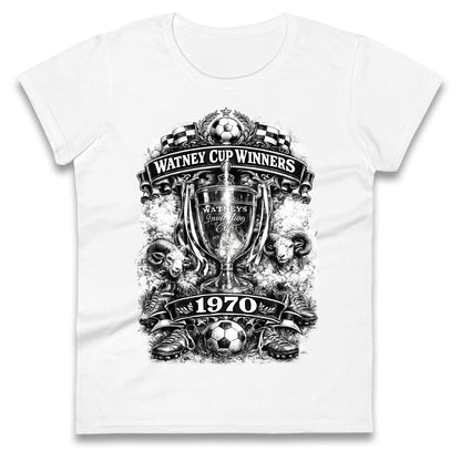 Retro Derby Watney Cup Winners 1970 Ladies T Shirt 