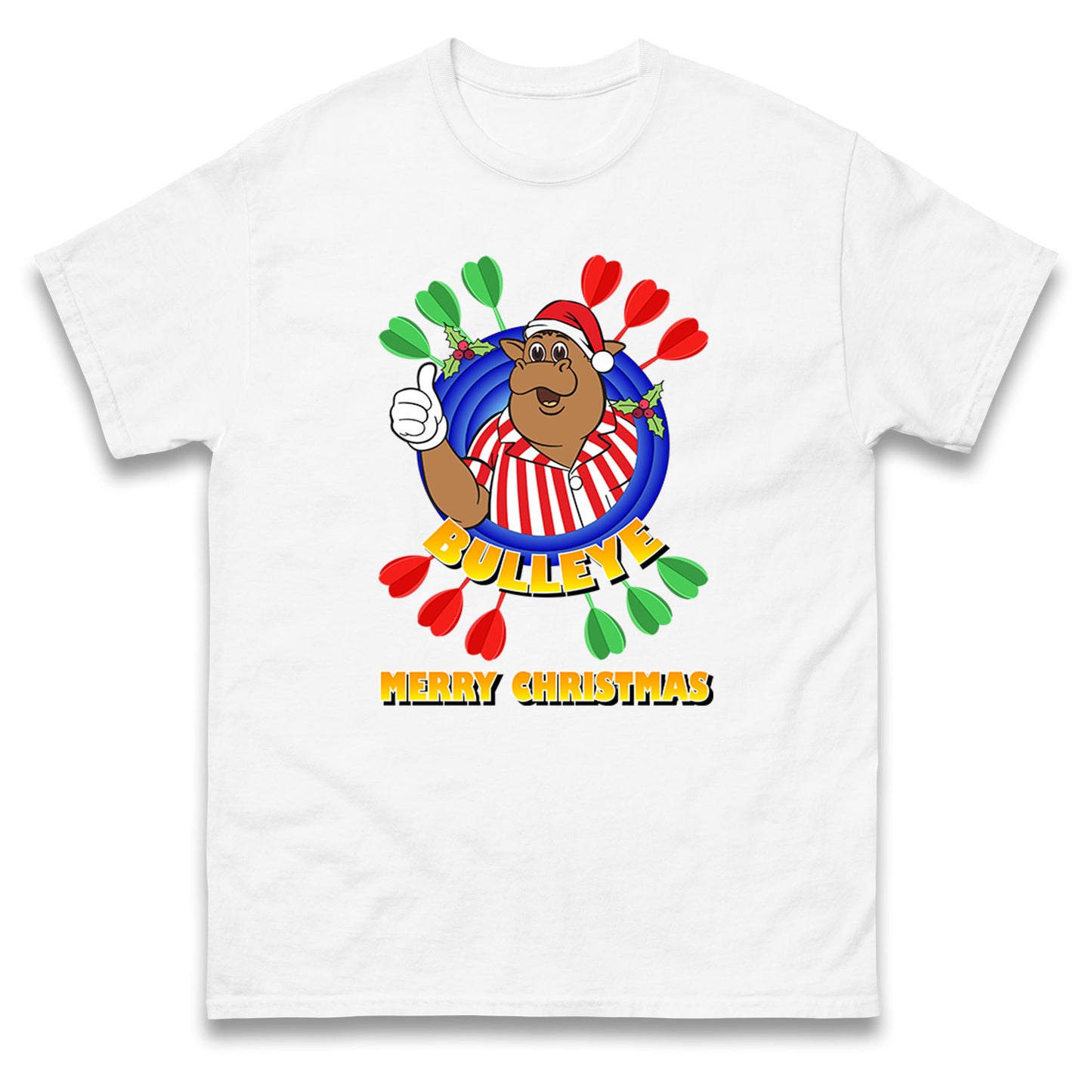 bullseye dartboard christmas t shirt