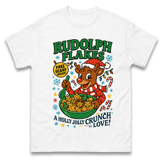 Rudolph Flakes Christmas T Shirt