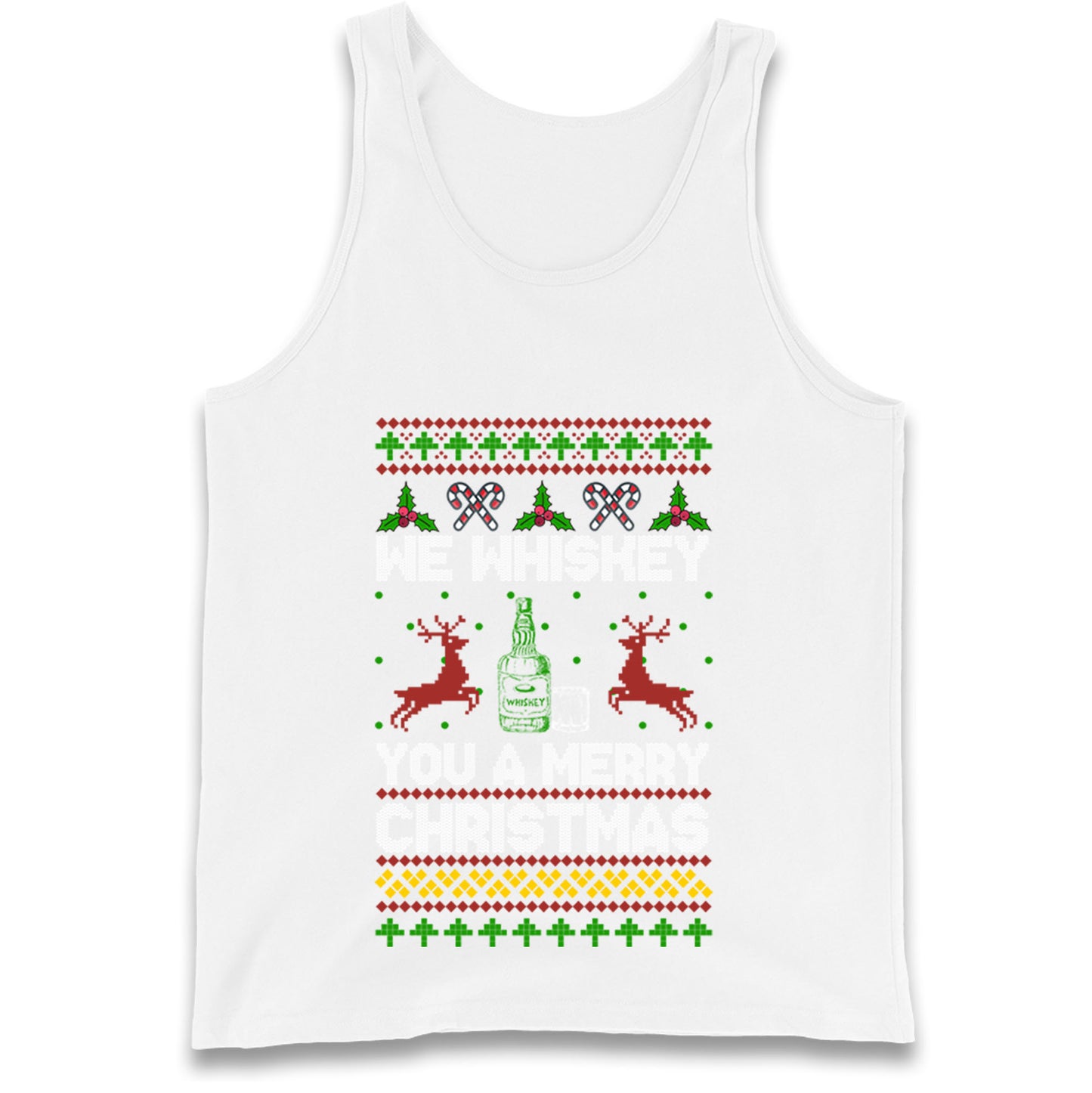 We Whiskey You A Merry Christmas Christmas Tank Top