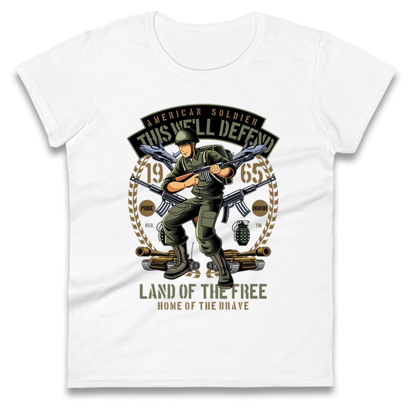 American Soldier Ladies T Shirt