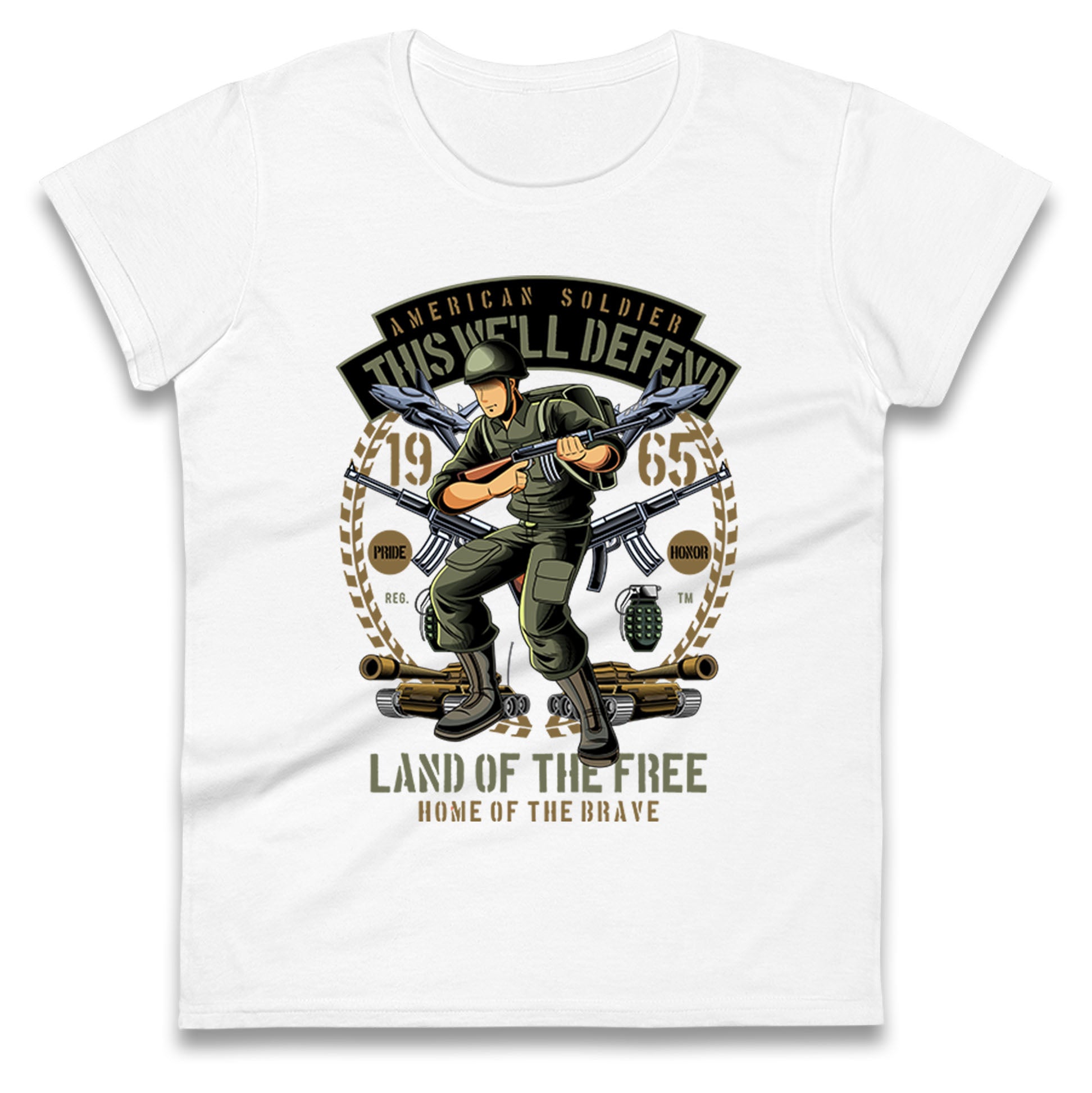American Soldier Ladies T Shirt