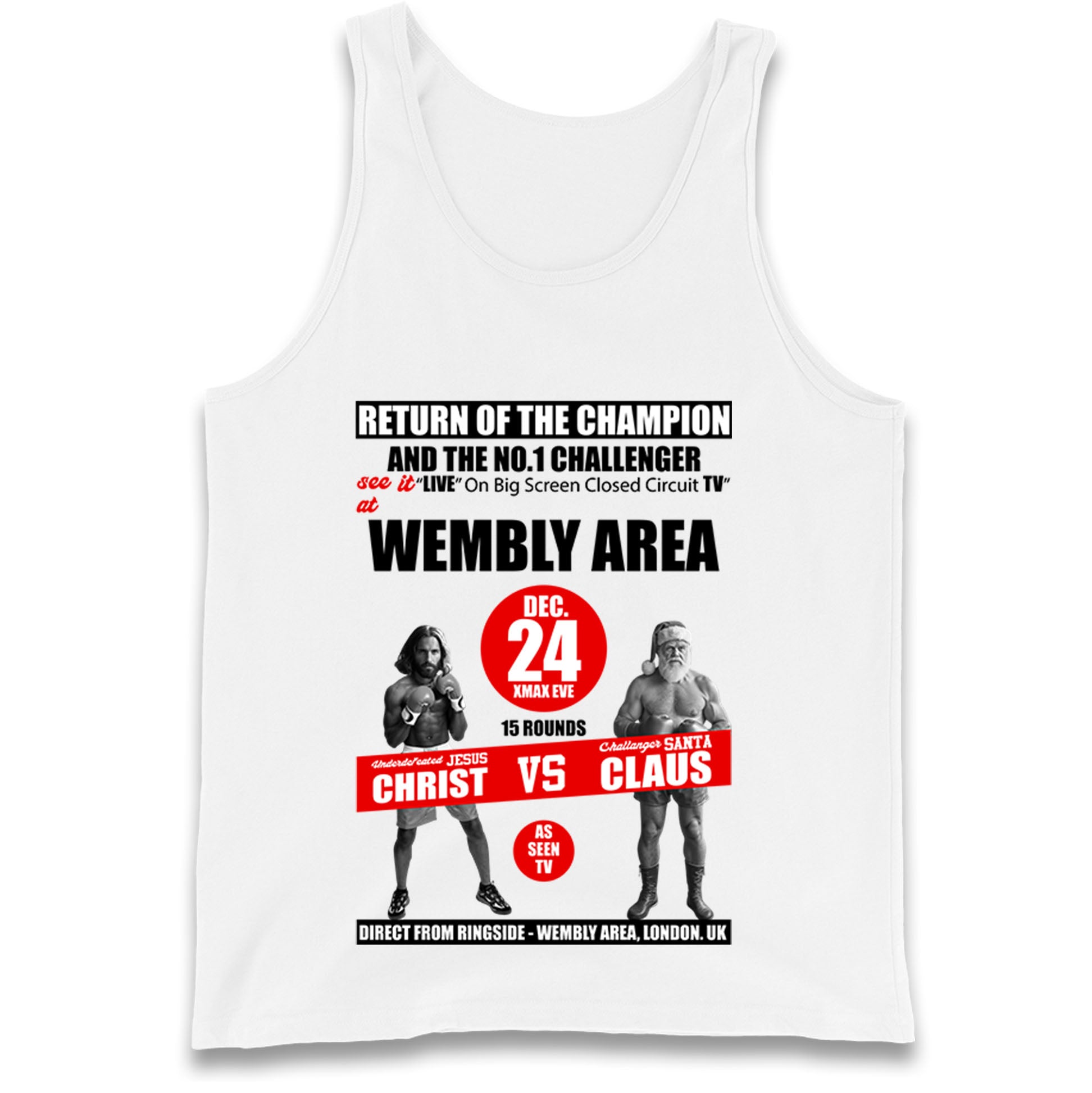 Jesus Christ Vs Santa Claus Tank Top