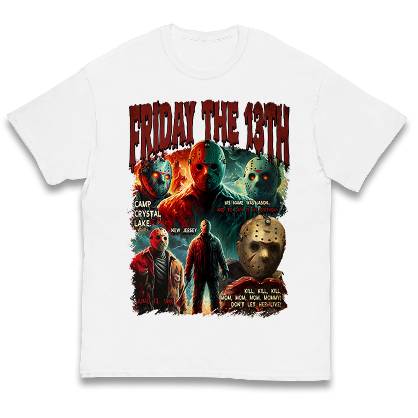 Jason voorhees Friday The 13th Halloween Bootleg Kids T Shirt