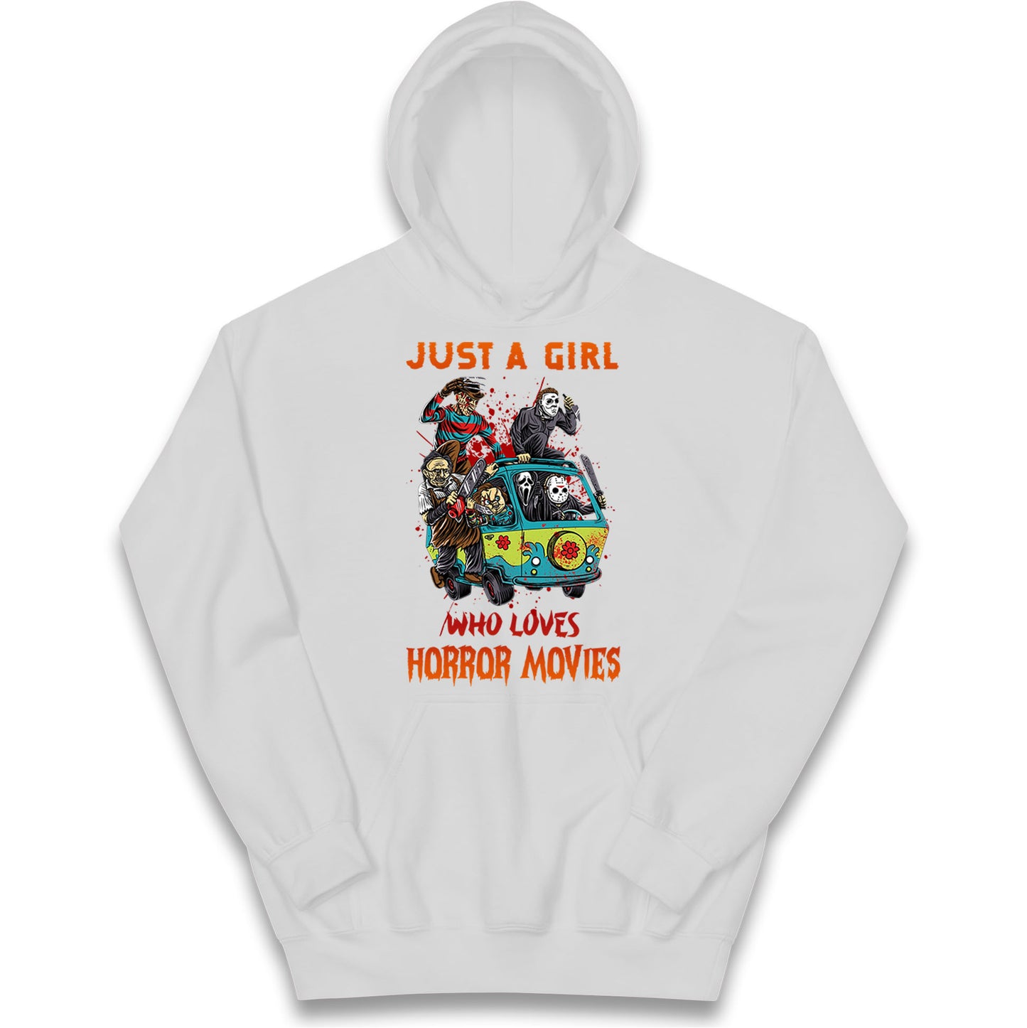 Just A Girl Who Loves Horror Movies Halloween Hoodie
