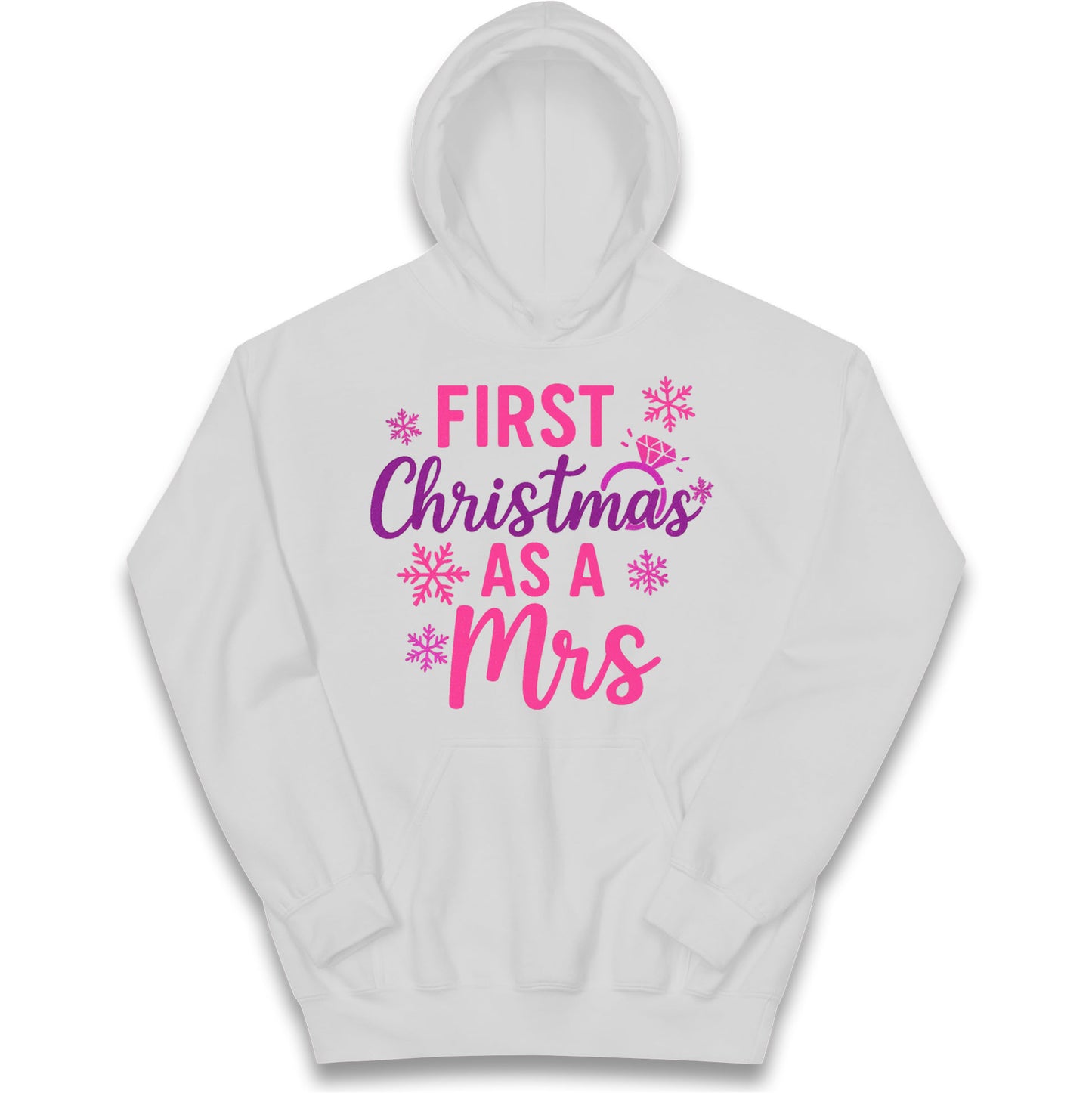 First Christmas As A Mrs Kids Hoodie
