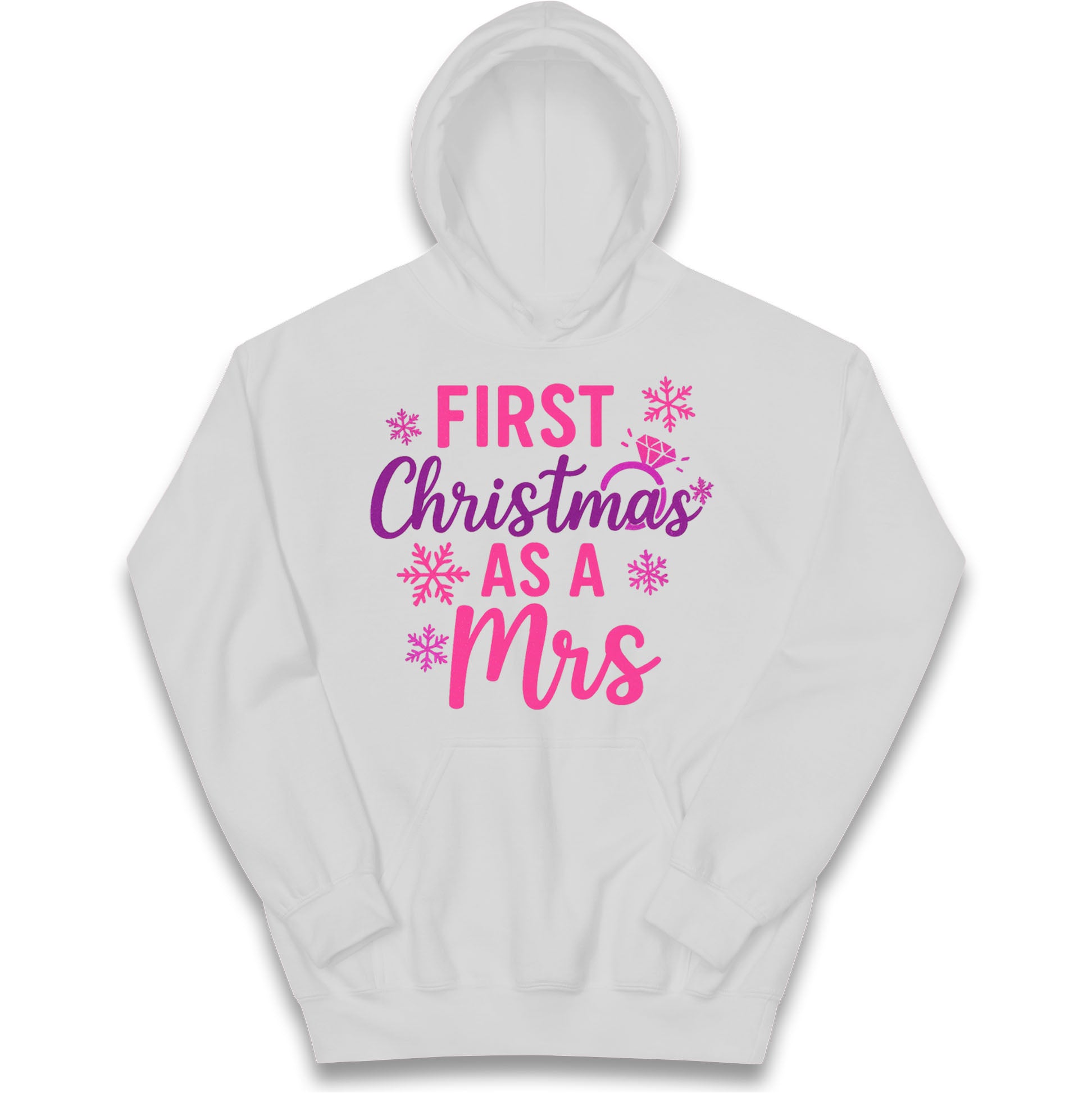 First Christmas As A Mrs Kids Hoodie