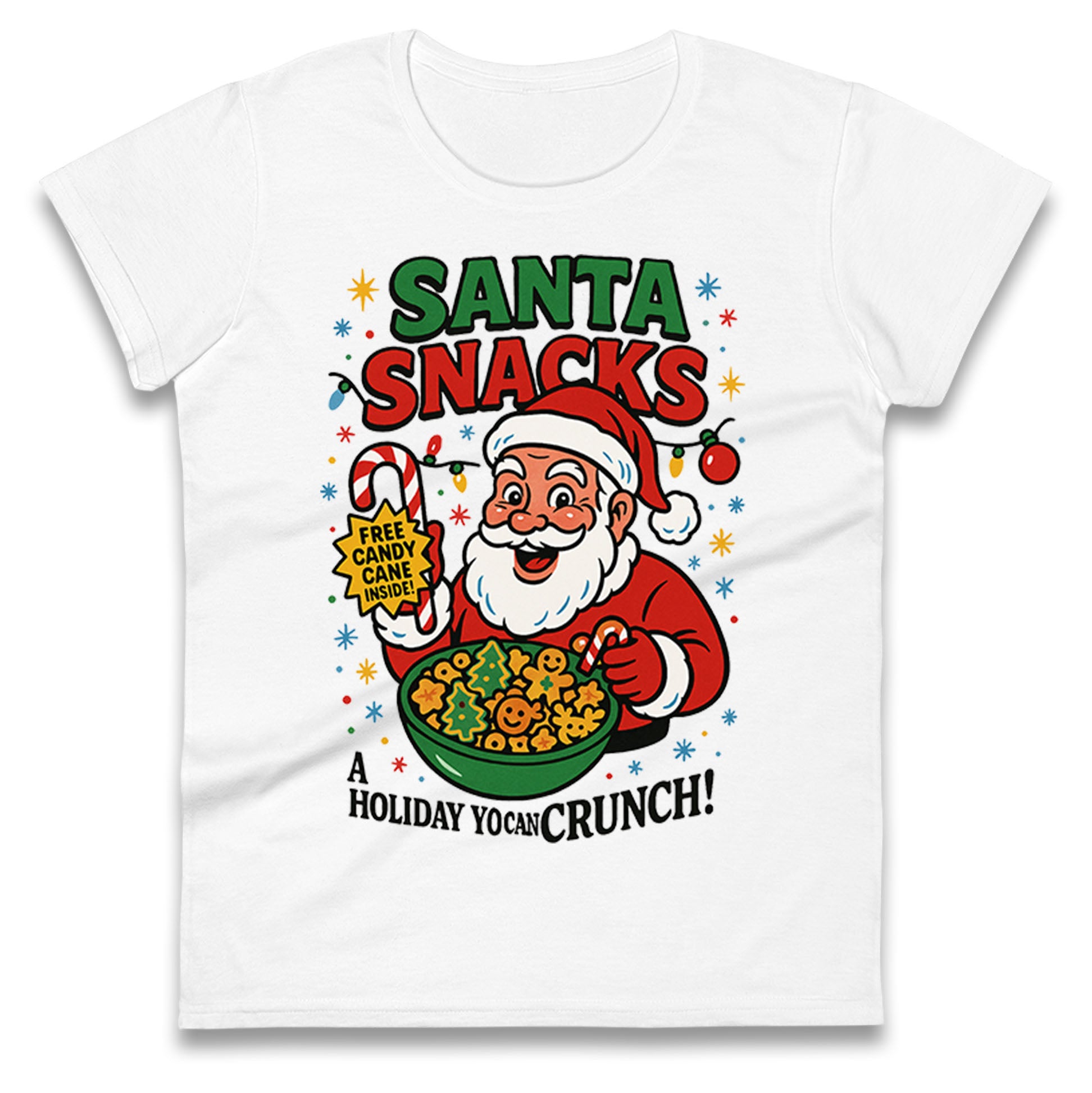 Santa Crunch Ladies T Shirt 