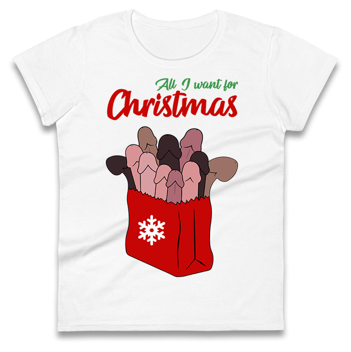 All I Want For Christmas Santa Bag Funny T Shirt