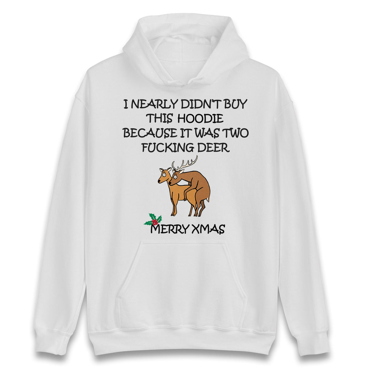 fucking deer christmas hoodie