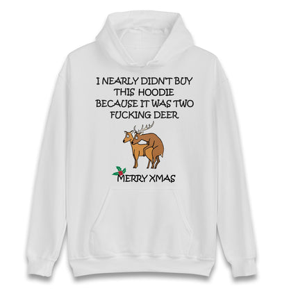 fucking deer christmas hoodie