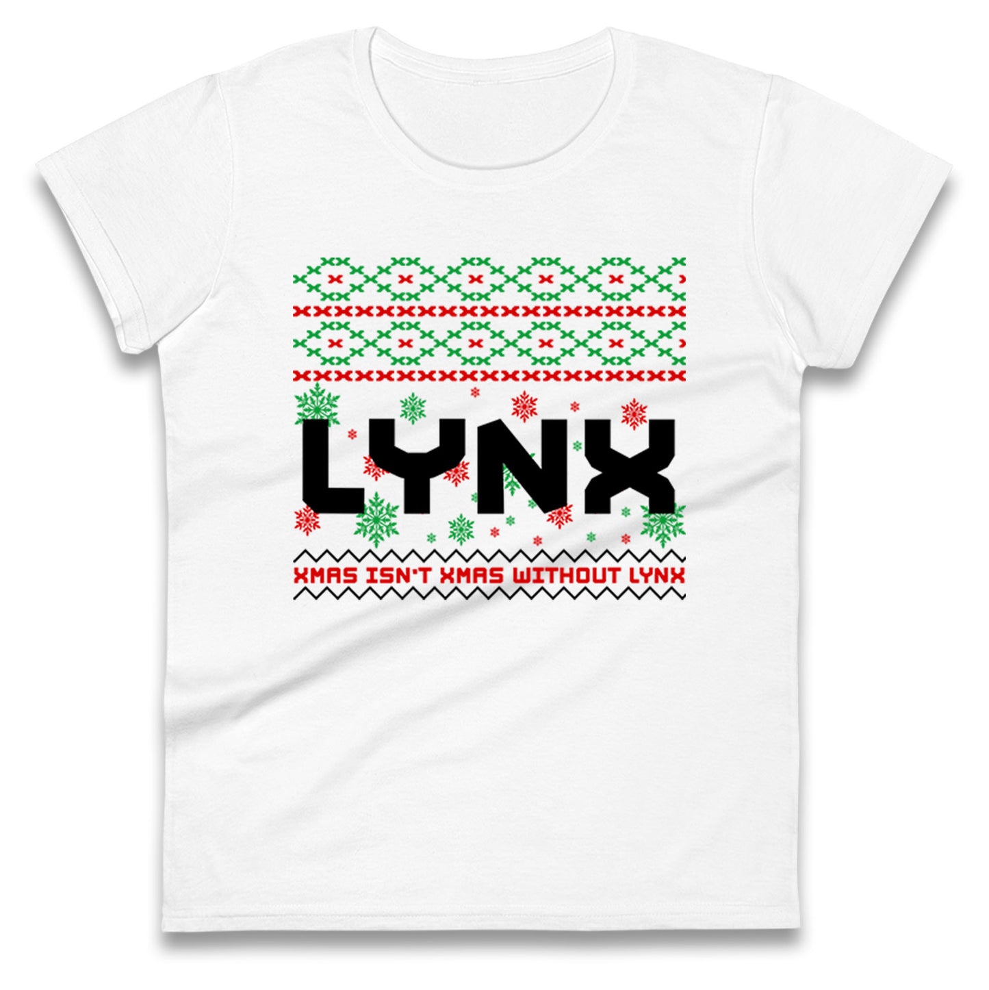 Lynx Christmas Ladies T Shirt