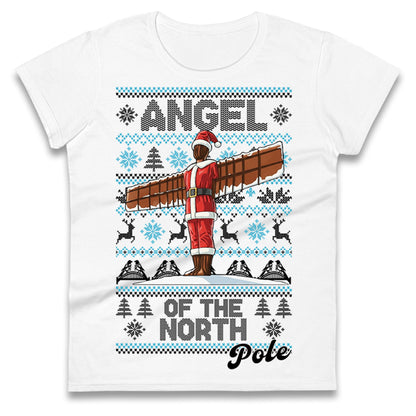 Angel Of The North Pole Christmas Ladies T Shirt