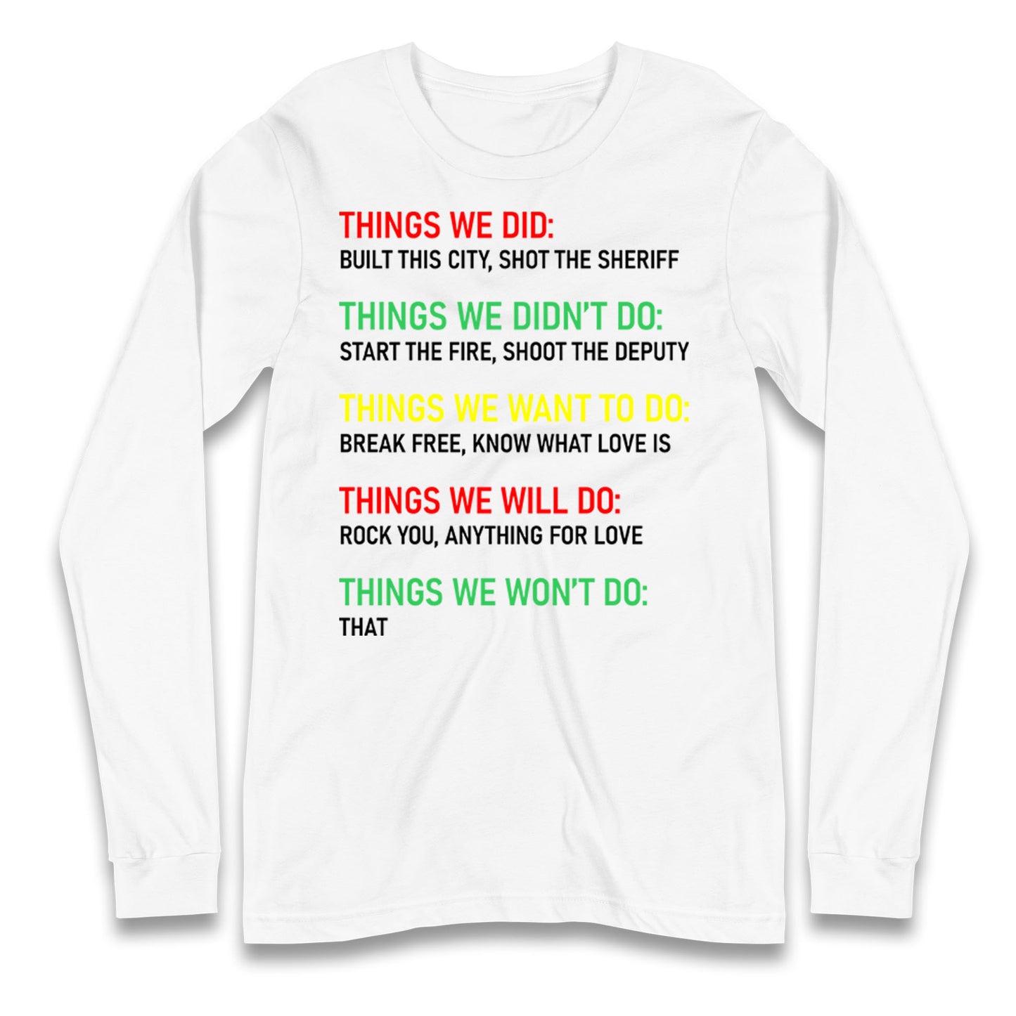 Bob Marley Music Longsleeve T Shirt