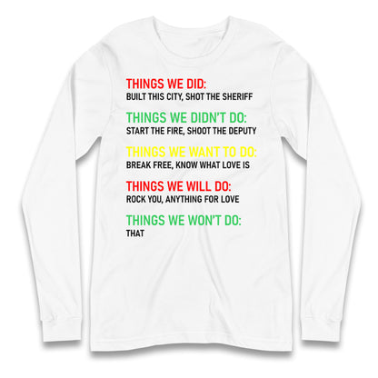 Bob Marley Music Longsleeve T Shirt