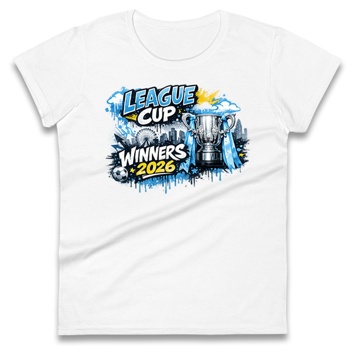 Man City League Cup Winners 2026 Ladies T Shirt