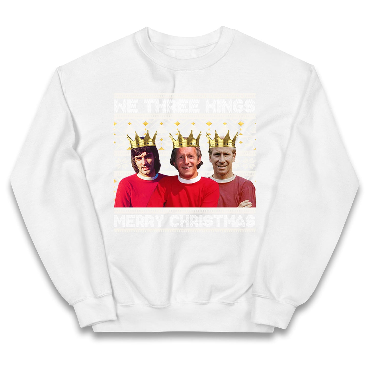 denis law bobby charlton george best christmas jumper