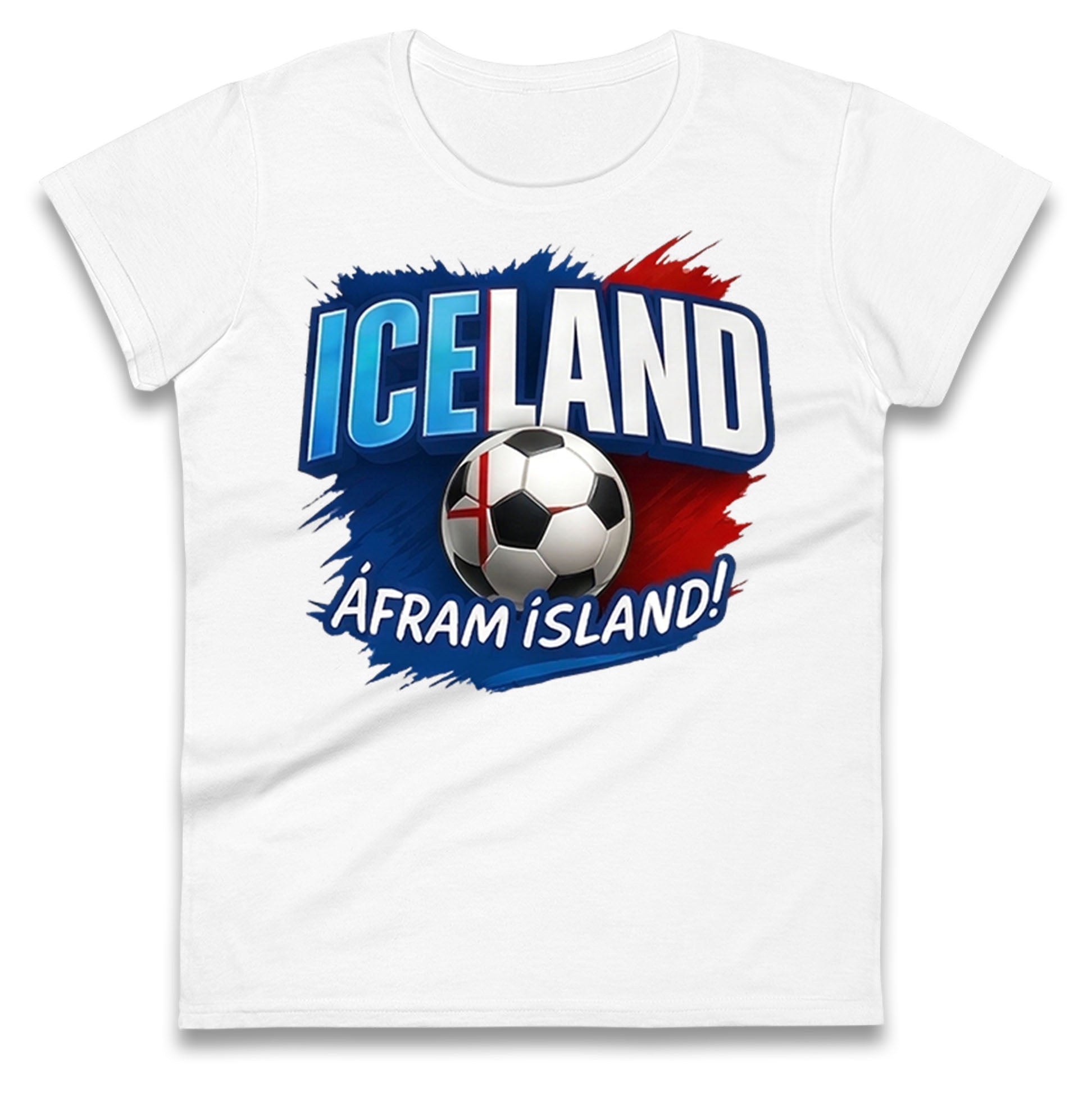 Iceland Retro World Cup Ladies T Shirt