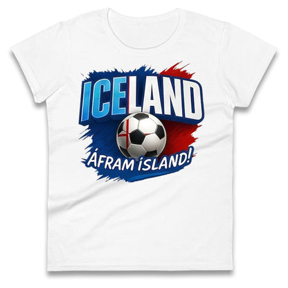 Iceland Retro World Cup Ladies T Shirt