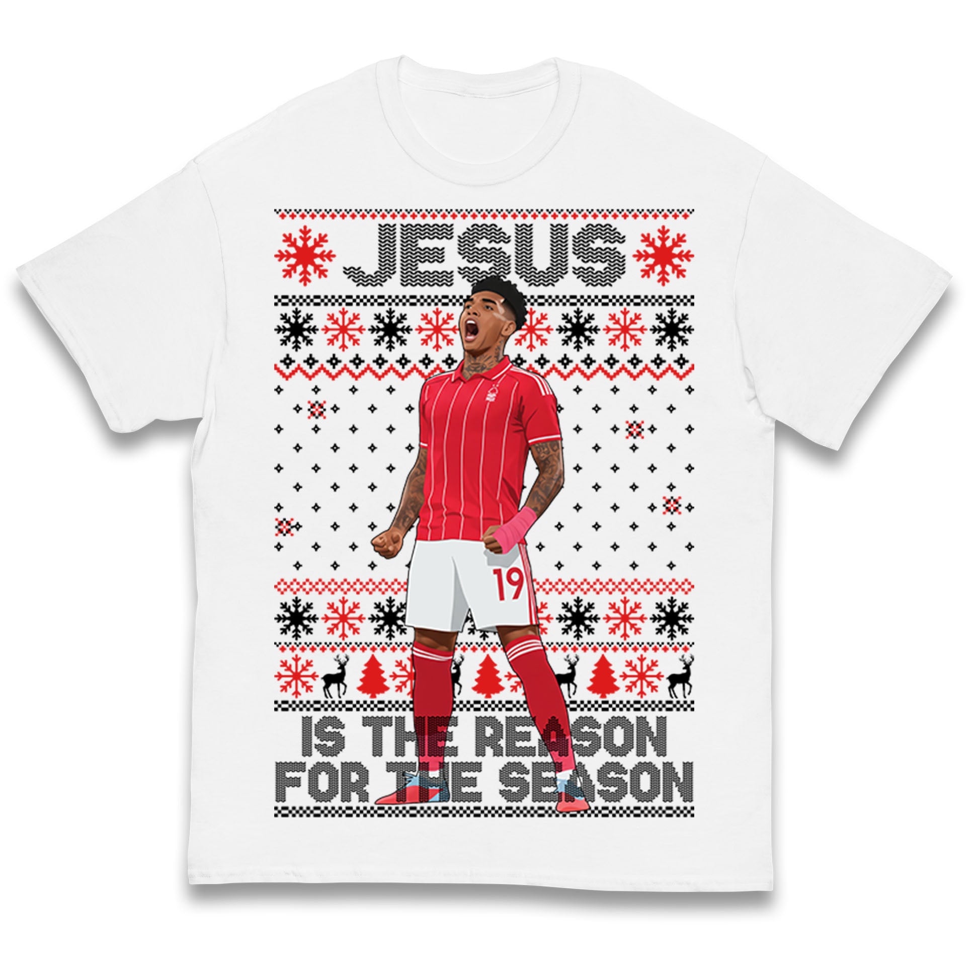 Nottm Forest FC Christmas Kids T Shirt