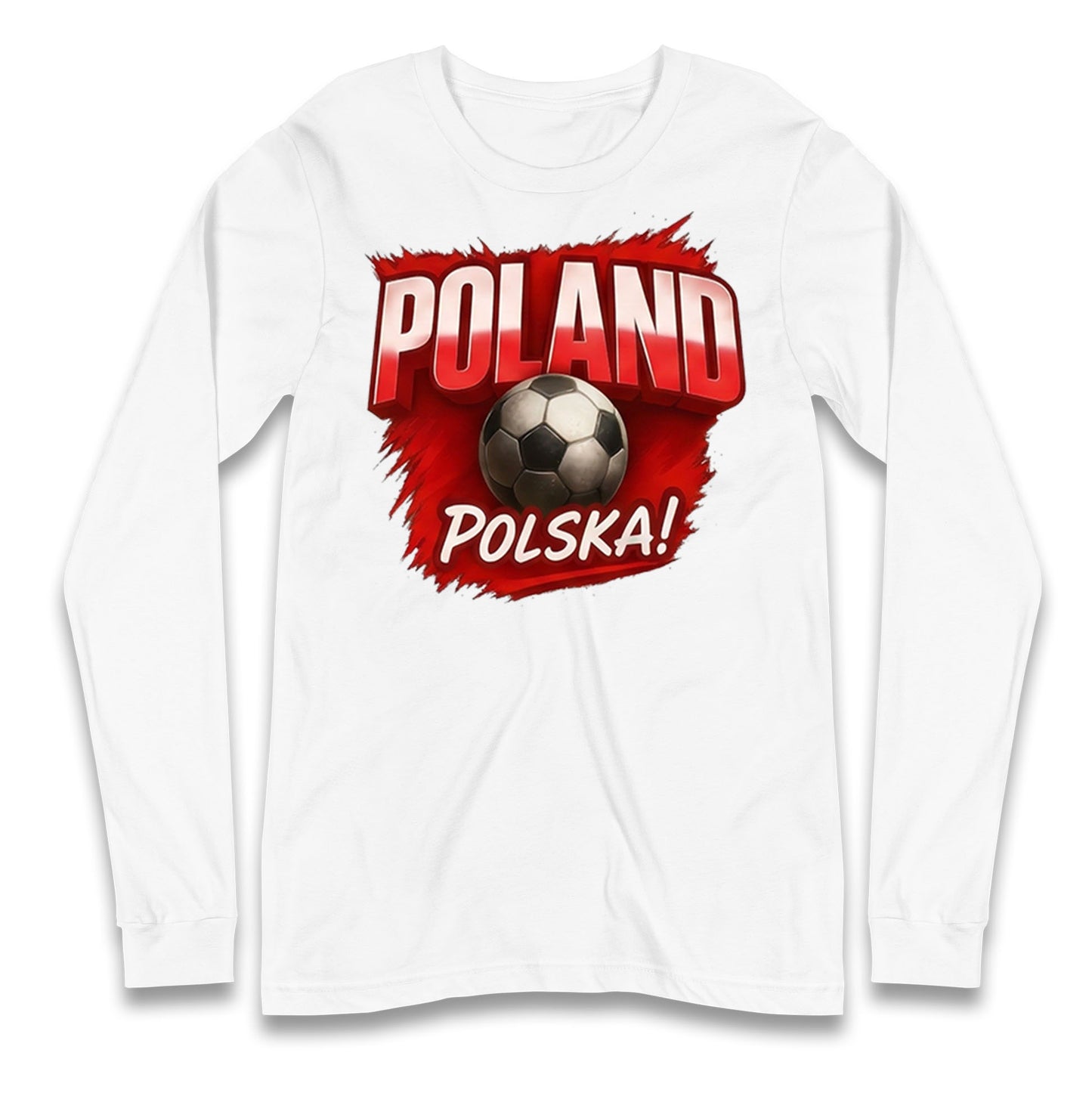 Poland Retro World Cup Longsleeve T Shirt