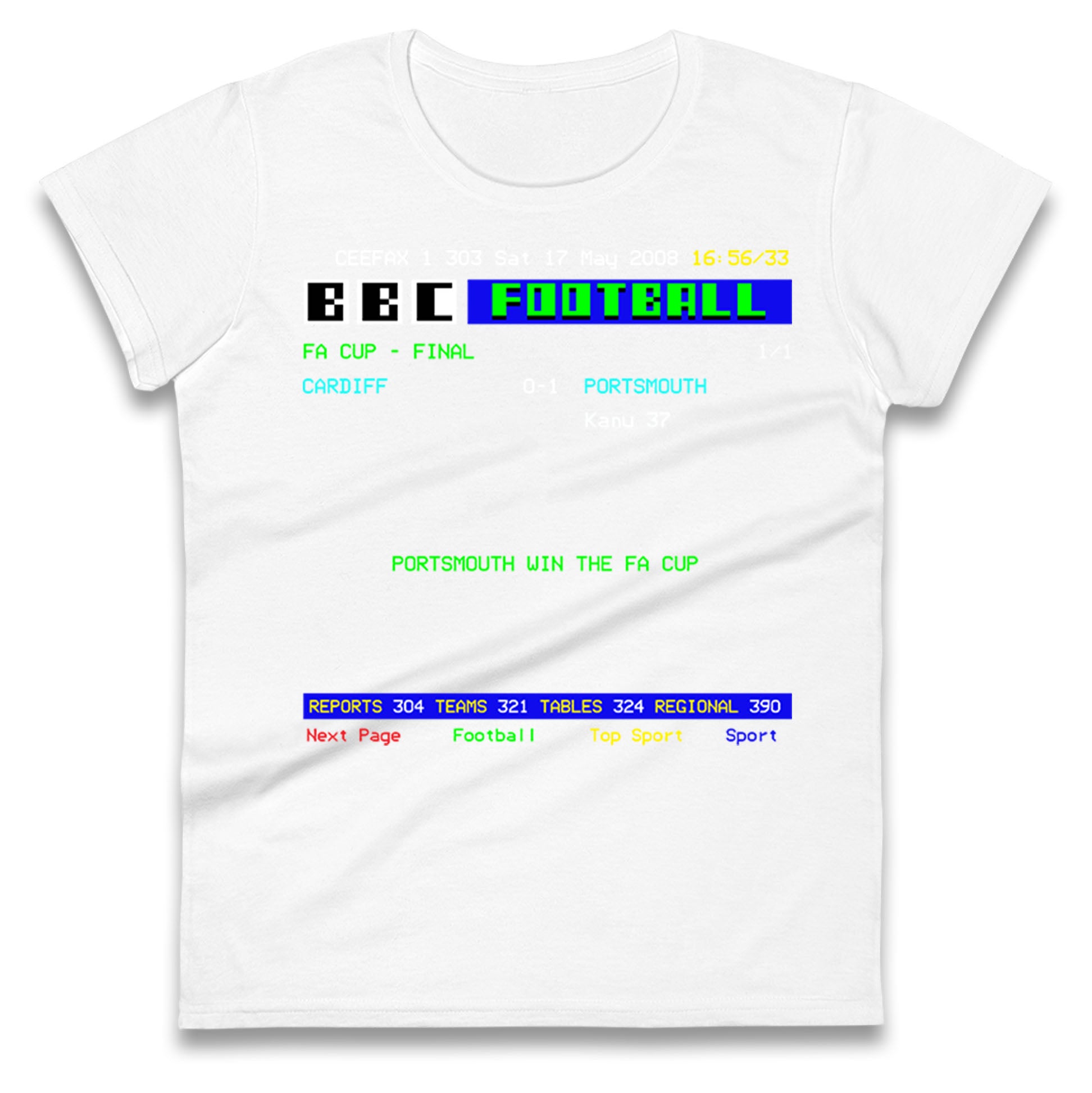 Portsmouth FA Cup Winners 2008 Ladies T Shirt