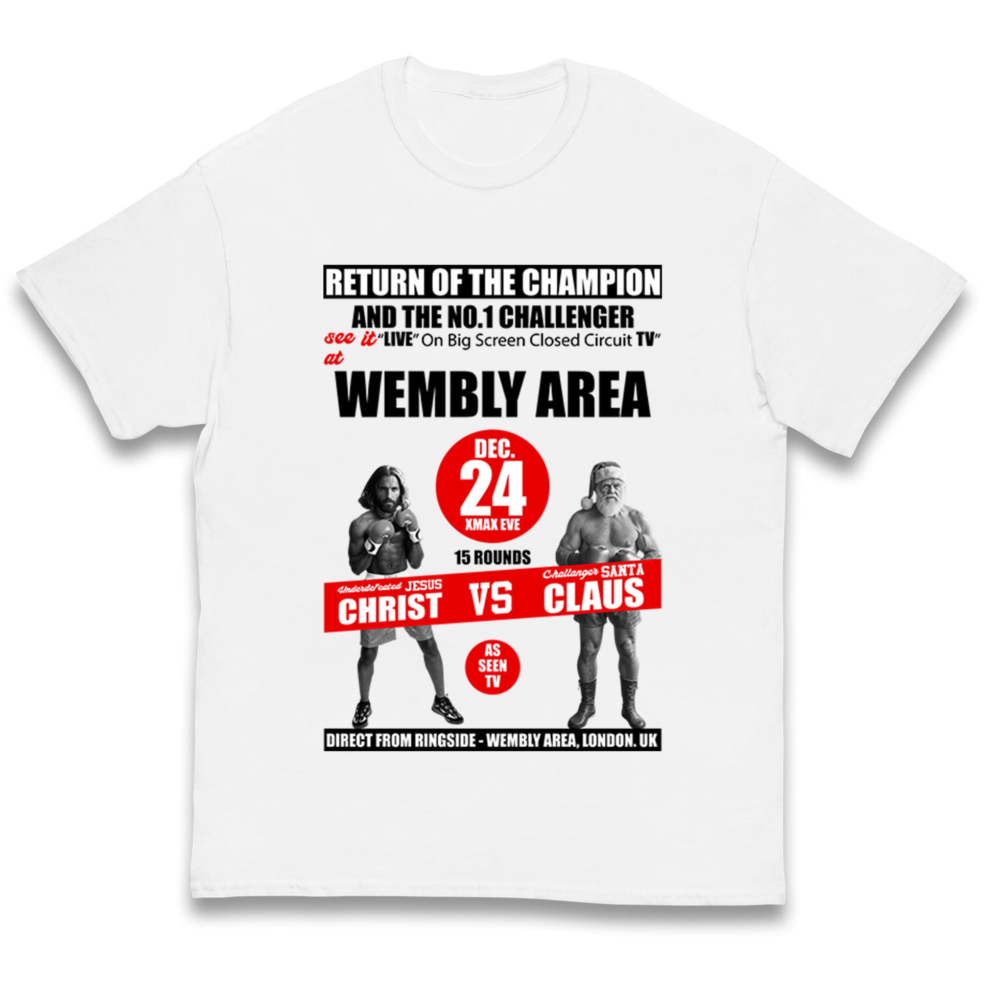 Jesus Christ Vs Santa Claus Kids T Shirt
