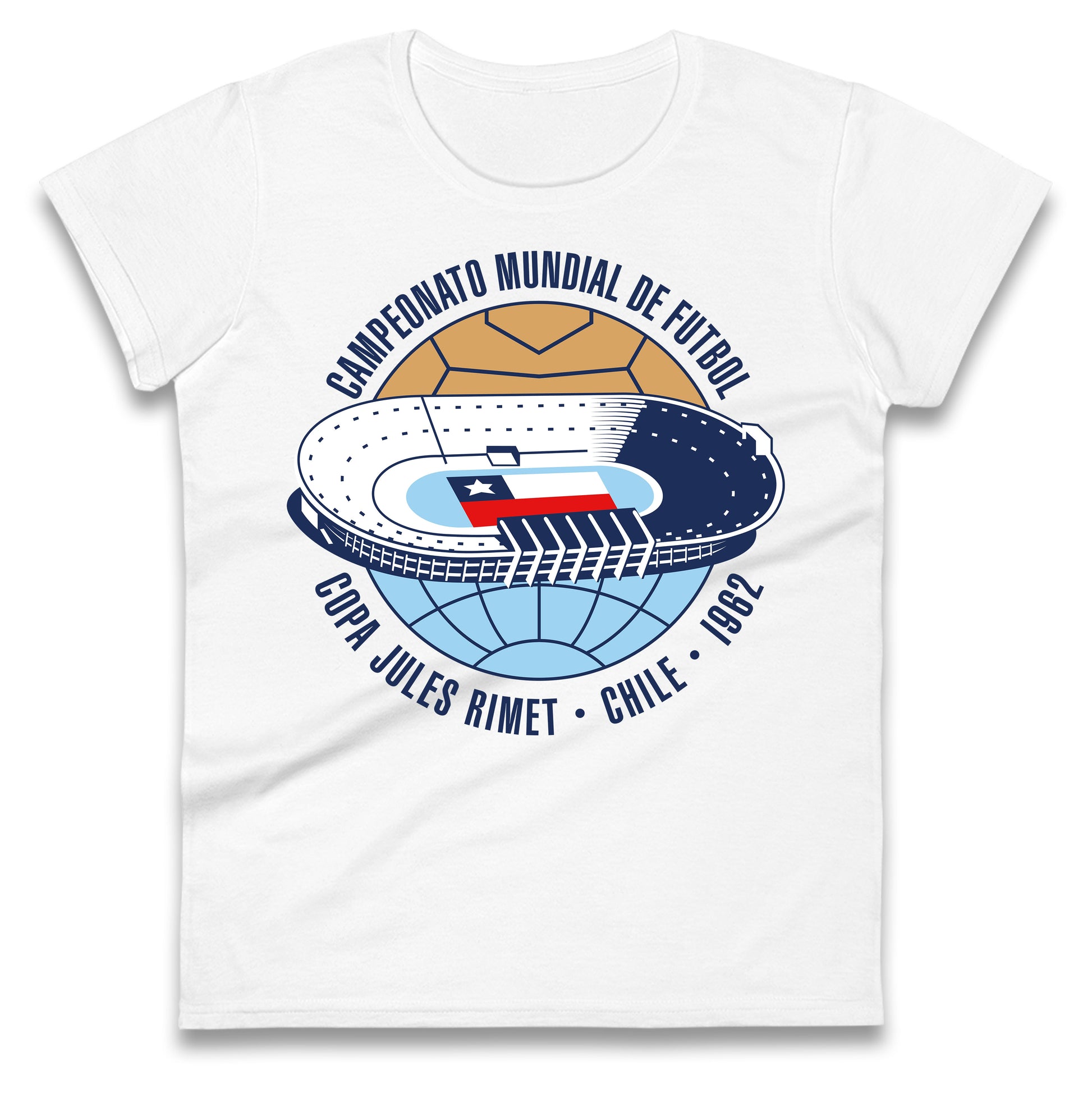Chile 1962 Retro World Cup Ladies T Shirt 