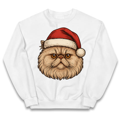 Persian Cat Christmas Kids Jumper