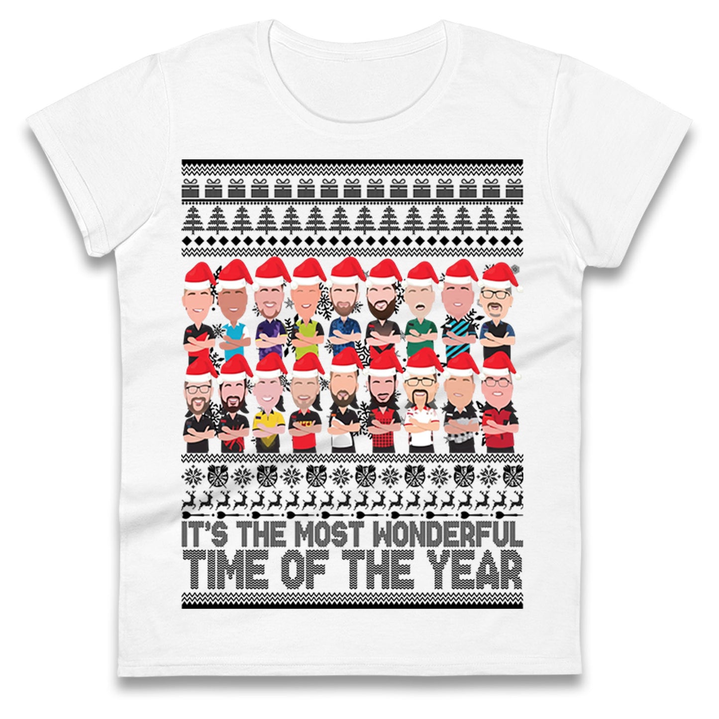 Darts Christmas Ladies T Shirt