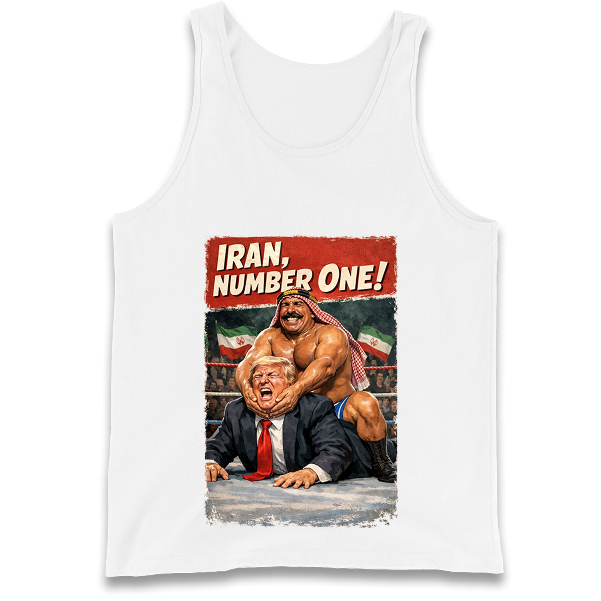 Donald Trump Iron Sheik Iran Wrestling Tank Top