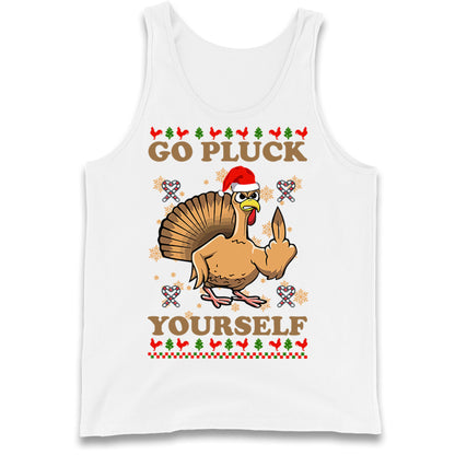 Christmas Go Pluck Yourself Funny Tank Top