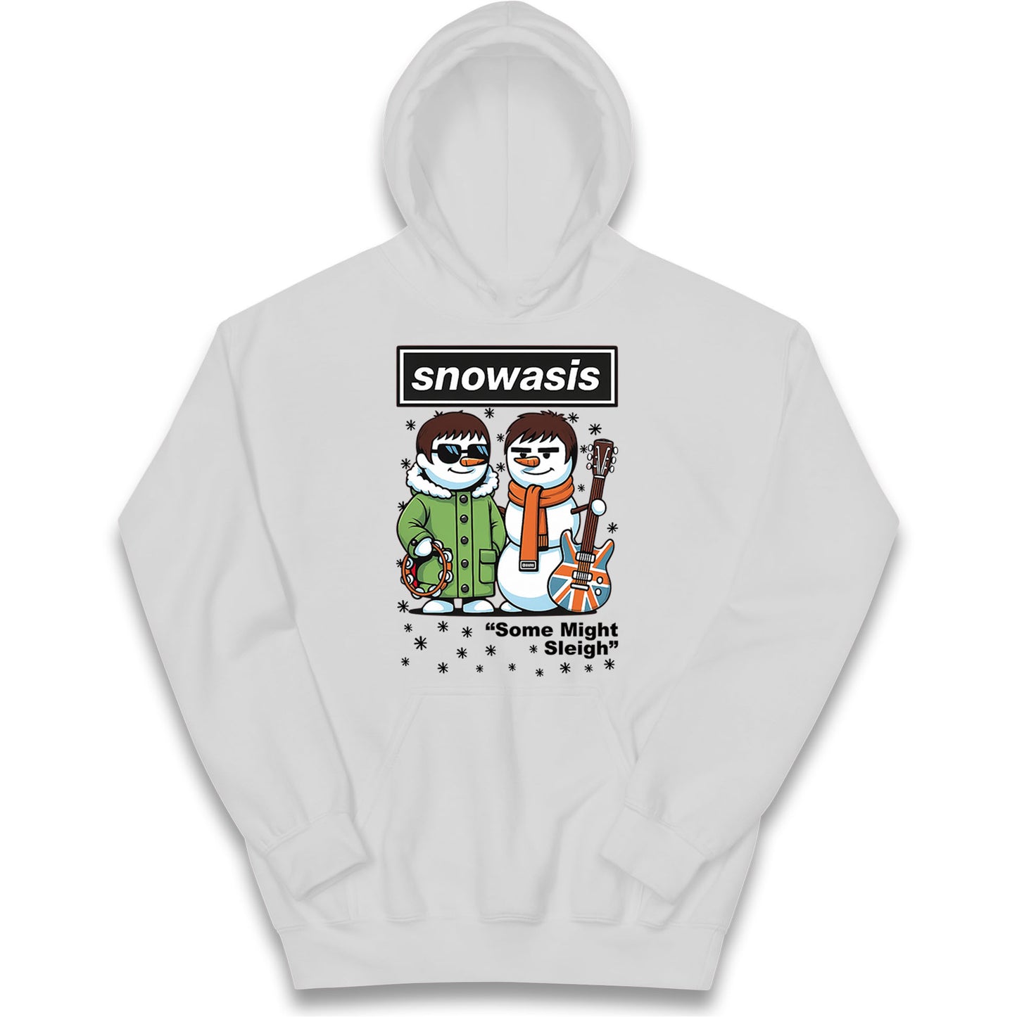 Funny Snowasis Might Sleigh Xmas Kids Hoodie