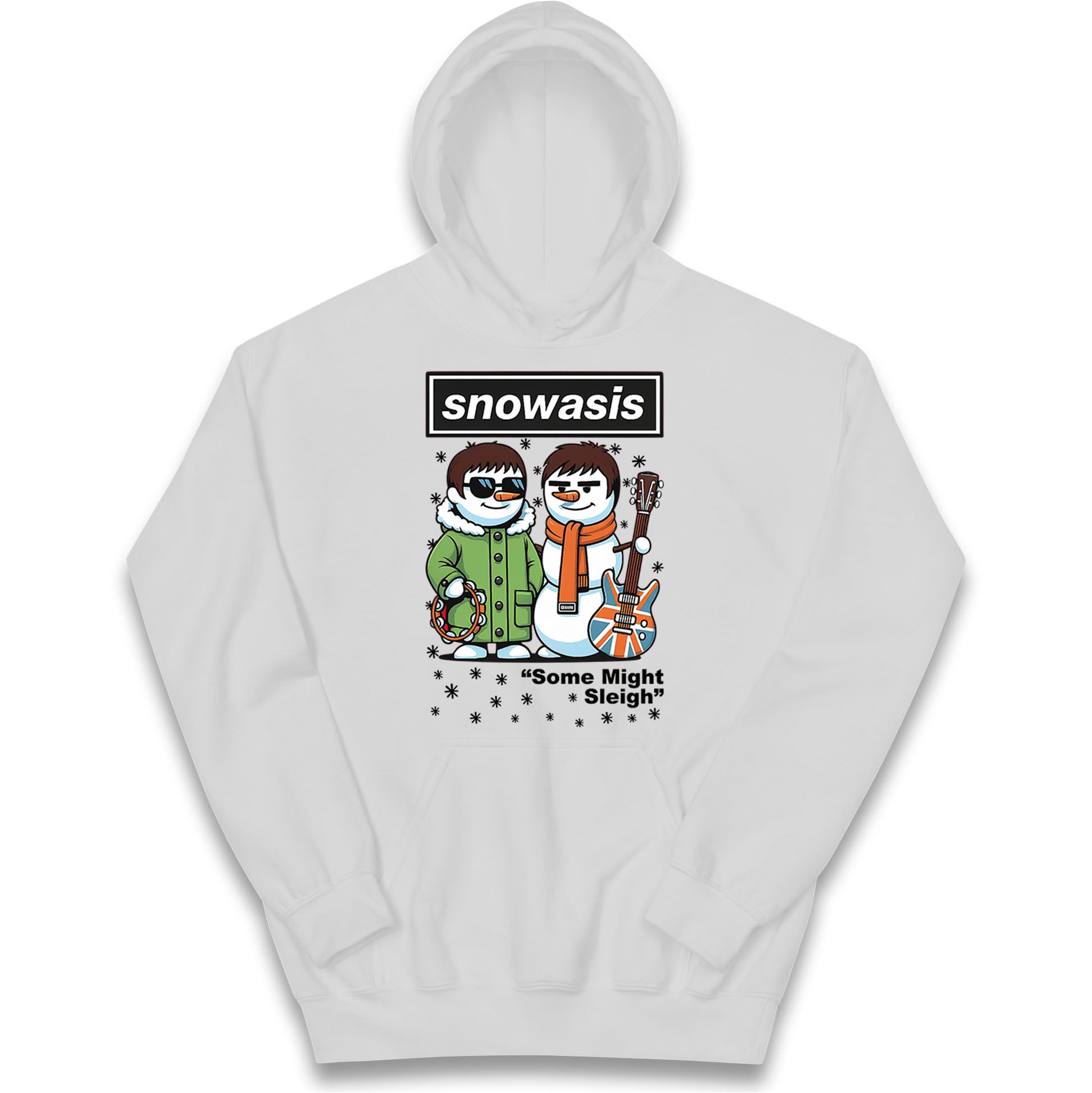 Funny Snowasis Might Sleigh Xmas Kids Hoodie