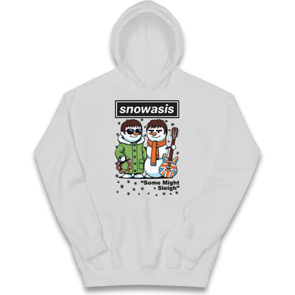 Funny Snowasis Might Sleigh Xmas Kids Hoodie