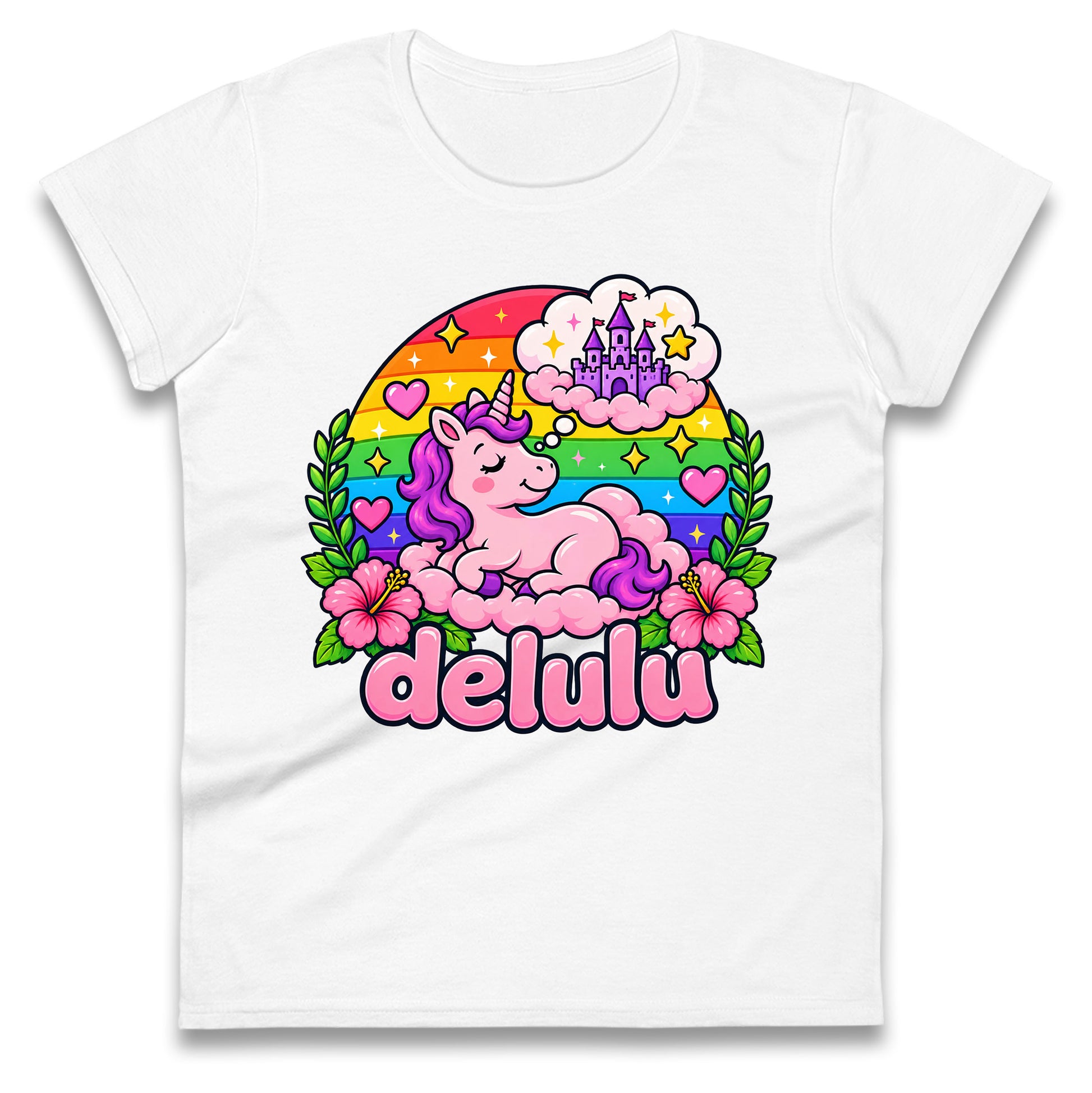 Delulu Unicorn Ladies Tee