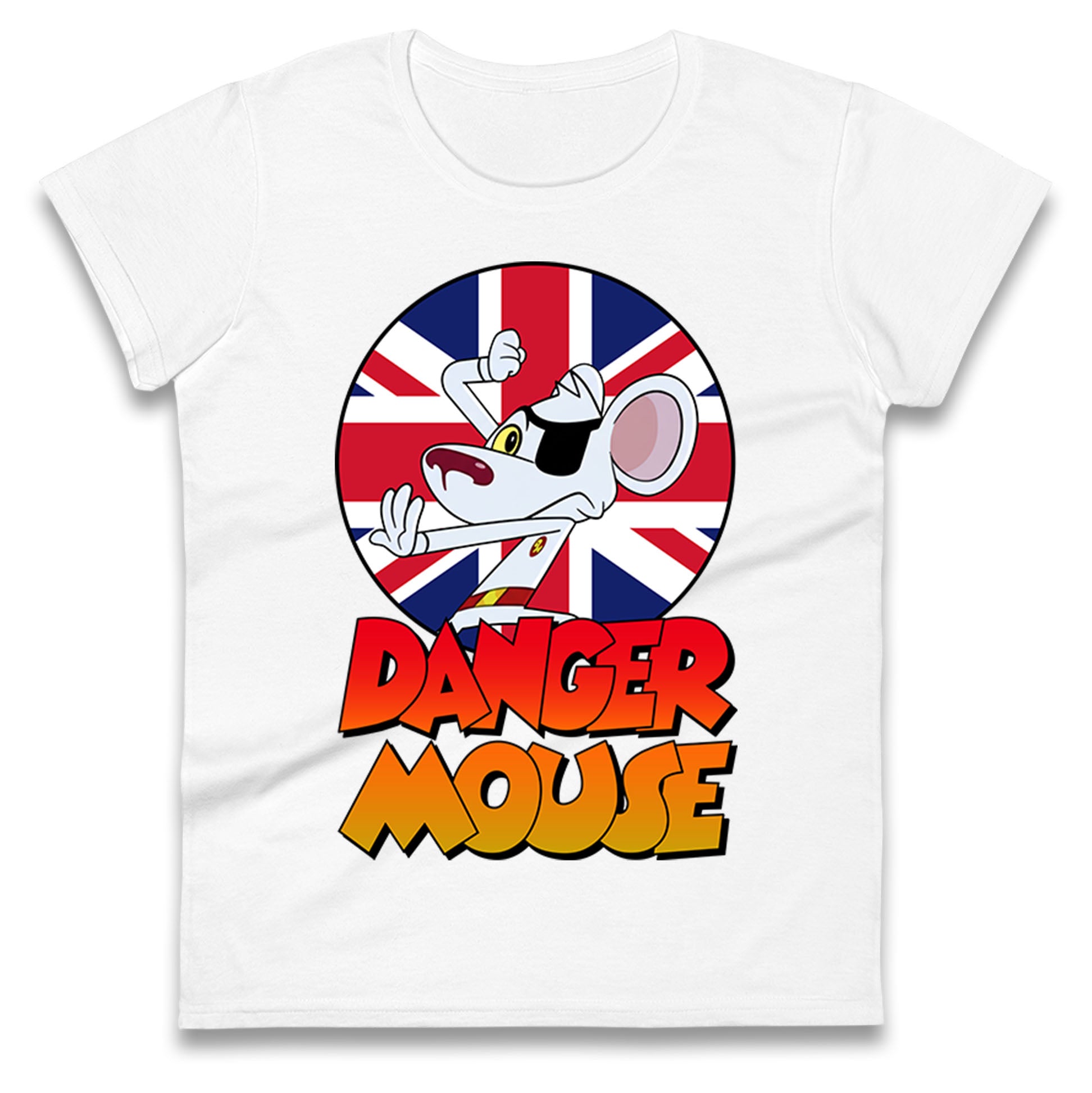 Danger Mouse Union Jack Ladies T Shirt