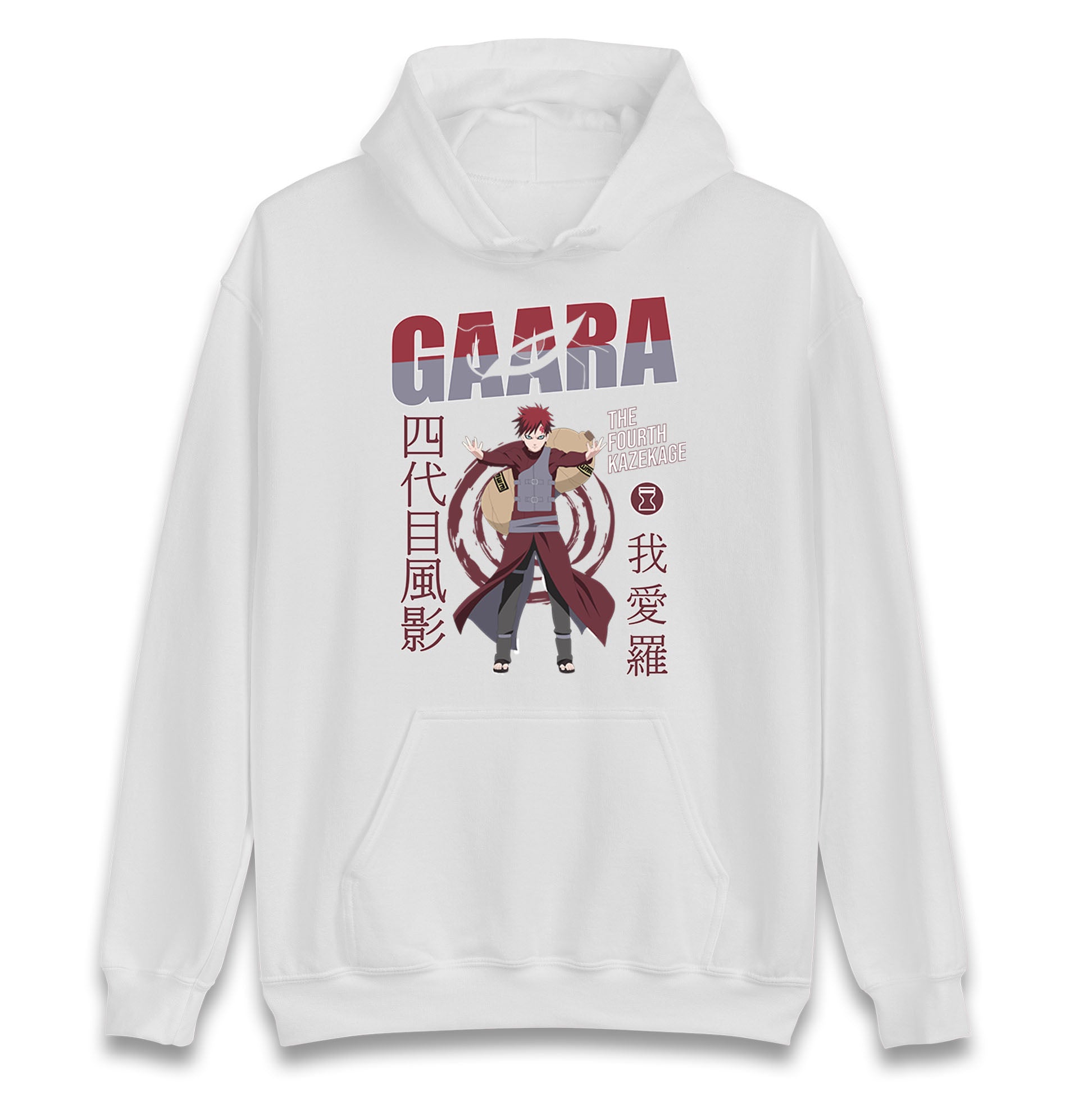 naruto shippuden gaara the fourth kazekage hoodie