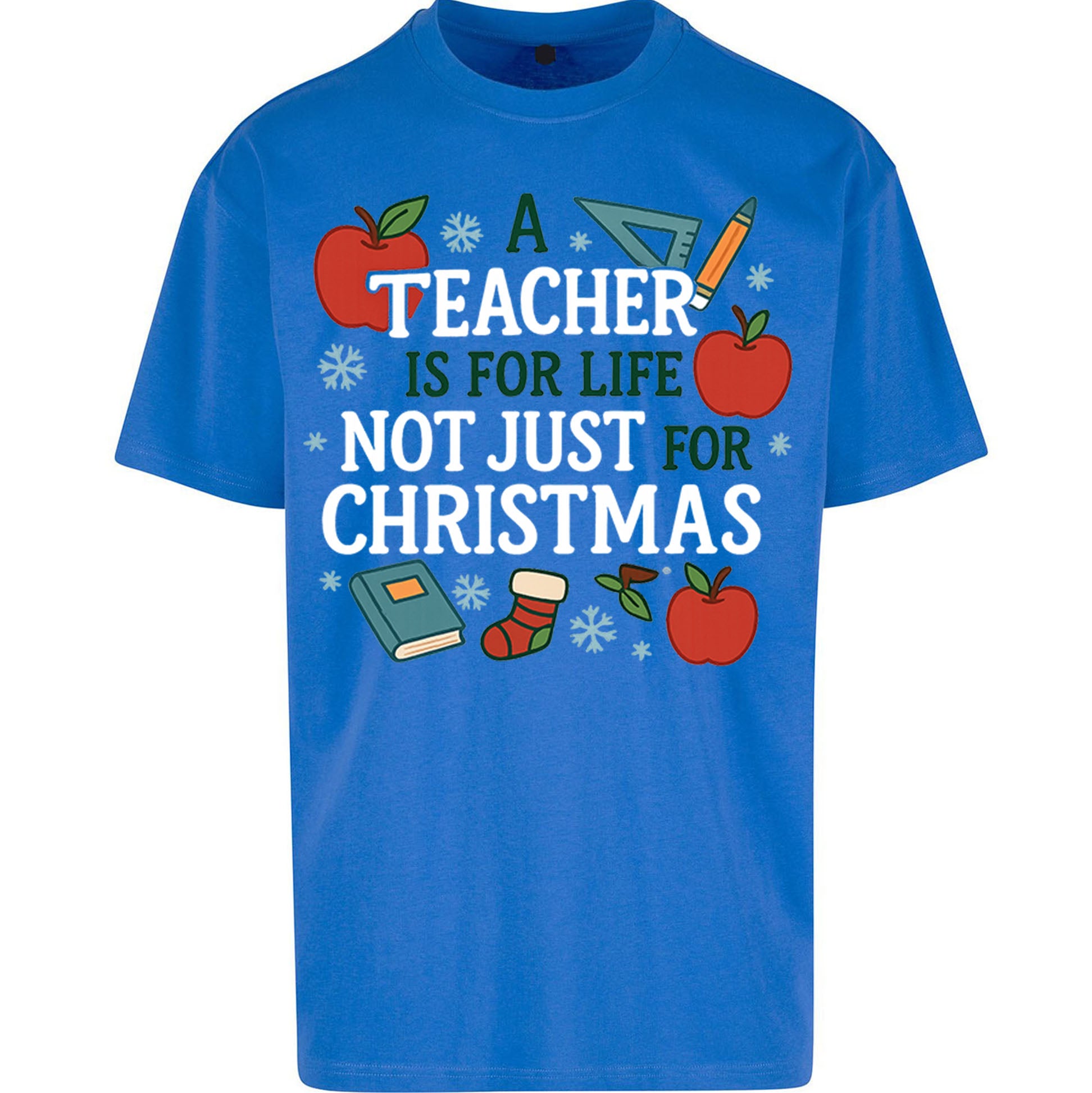 Teacher Christmas Oversized T Shirt