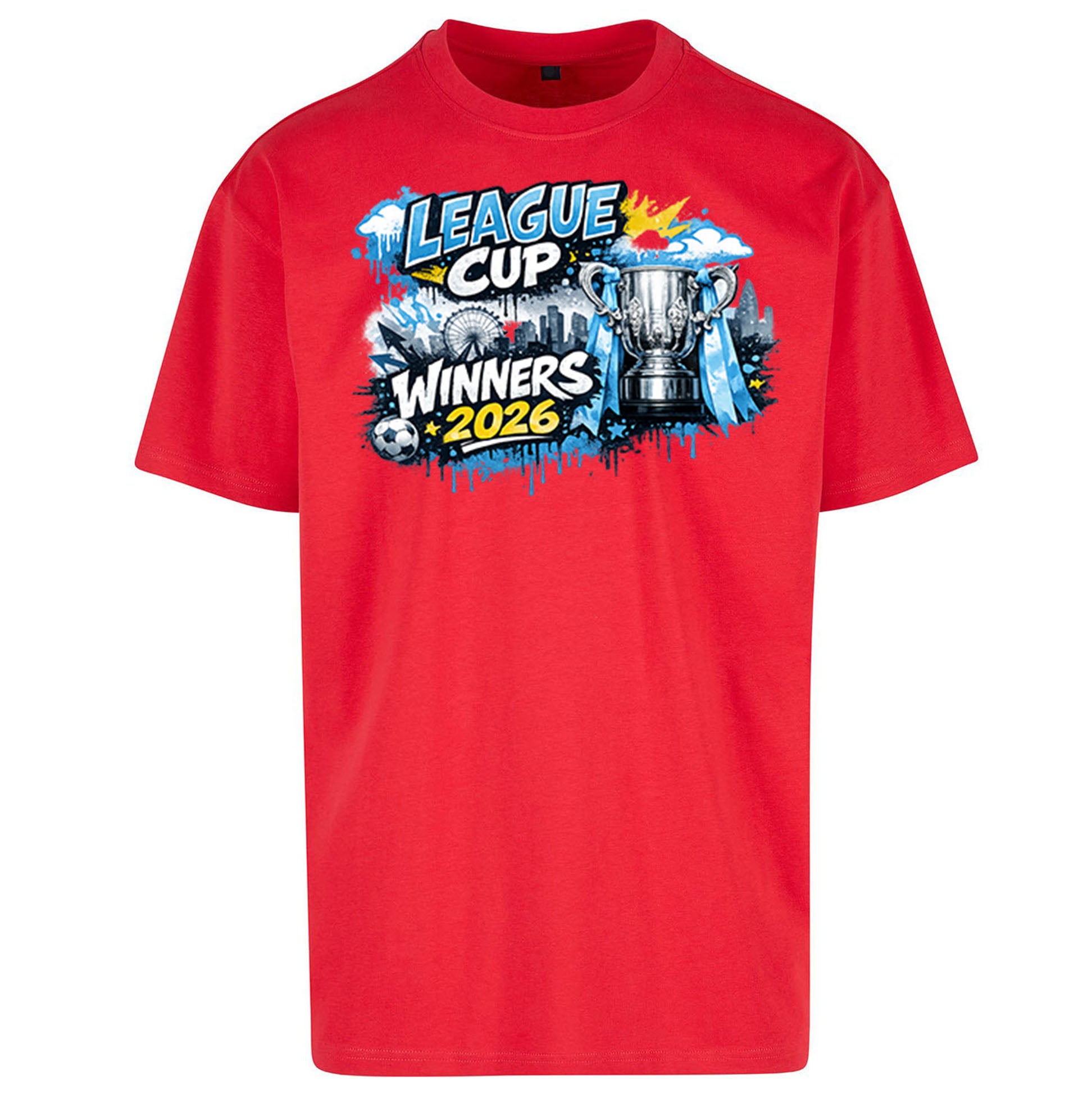 Man City League Cup Winners 2026 Oversized T Shirt