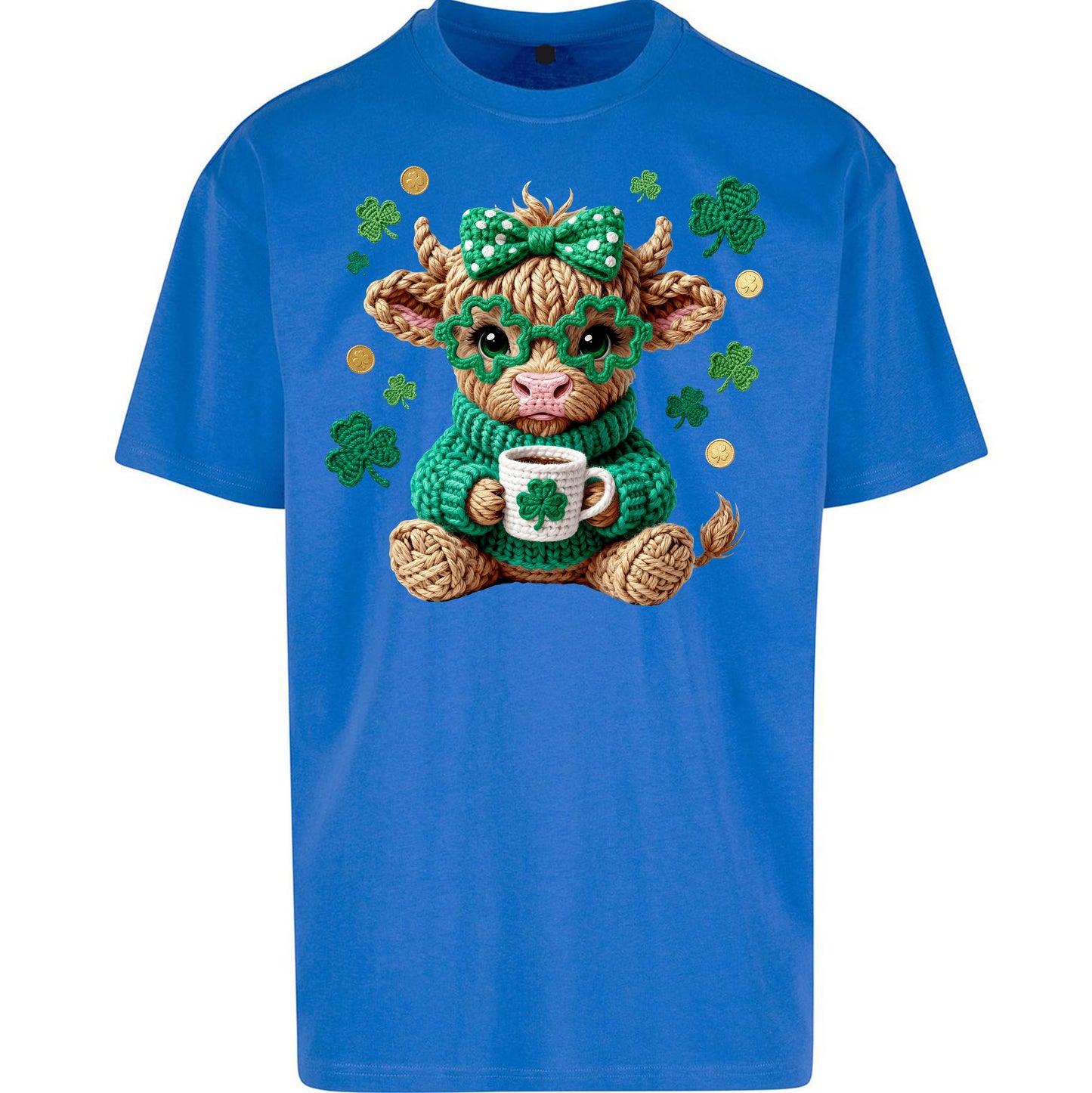 Cute Cow St Patrick Oversized T Shirt