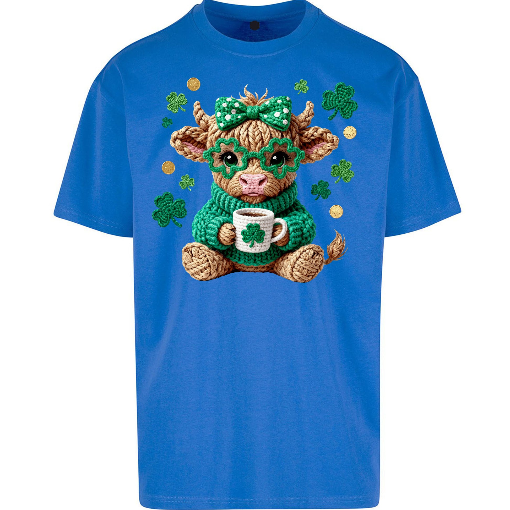 Cute Cow St Patrick Oversized T Shirt