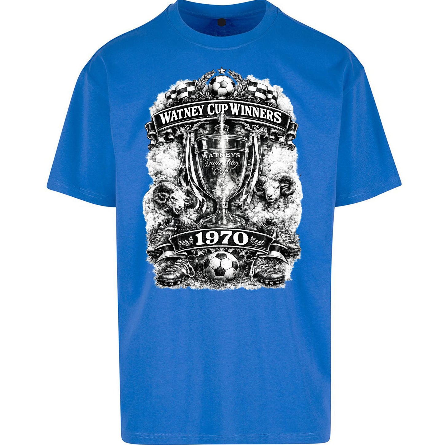 Retro Derby Watney Cup Winners 1970 Oversized T Shirt