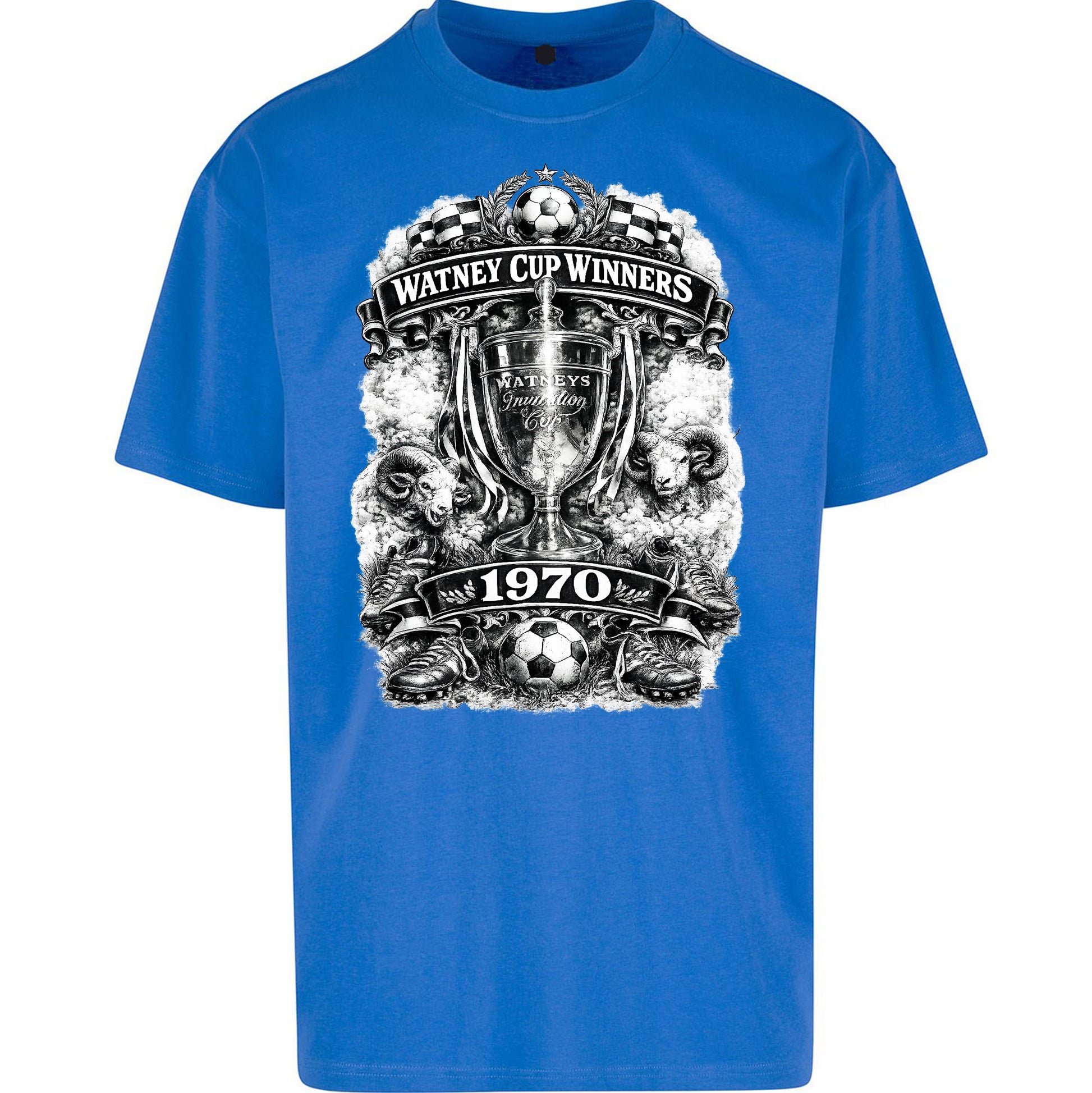 Retro Derby Watney Cup Winners 1970 Oversized T Shirt