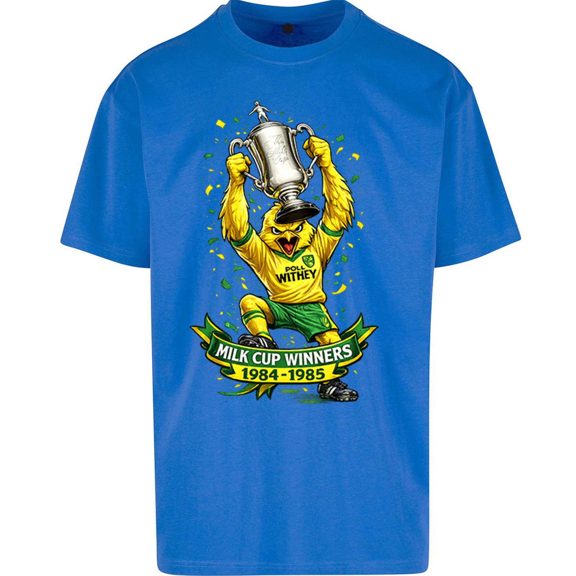 Norwich City Milk Cup Winners Oversized T Shirt