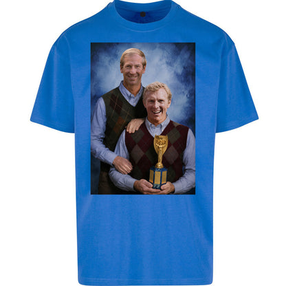Bobby Moore Bobby Charlton Step Brothers Style England 1966 Oversized T Shirt
