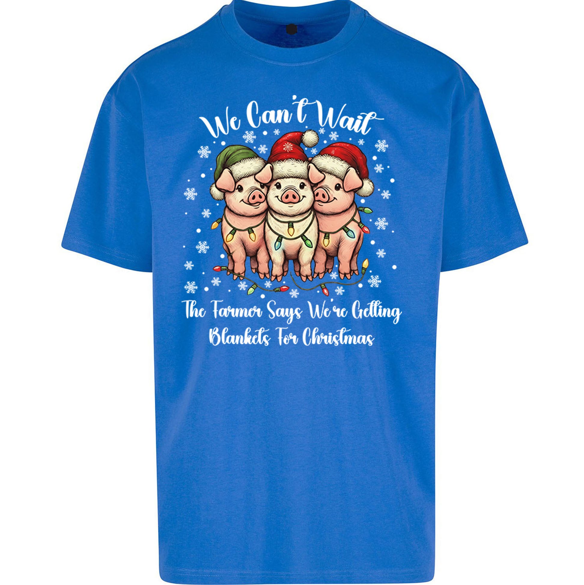 Three Pigs Christmas Oversized T Shirt