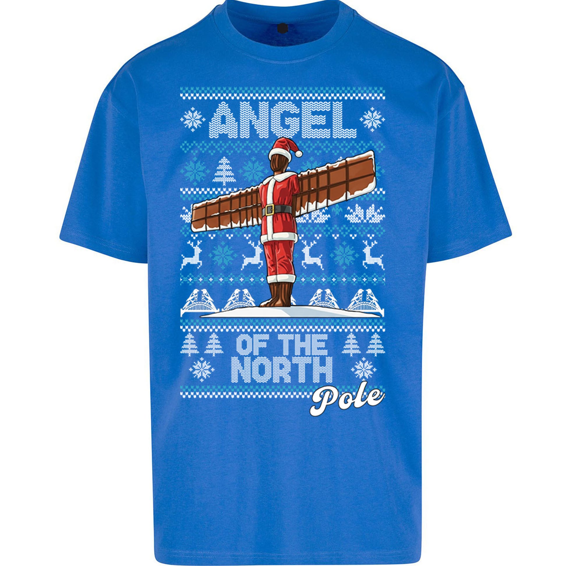 Angel Of The North Pole Christmas Oversized T Shirt