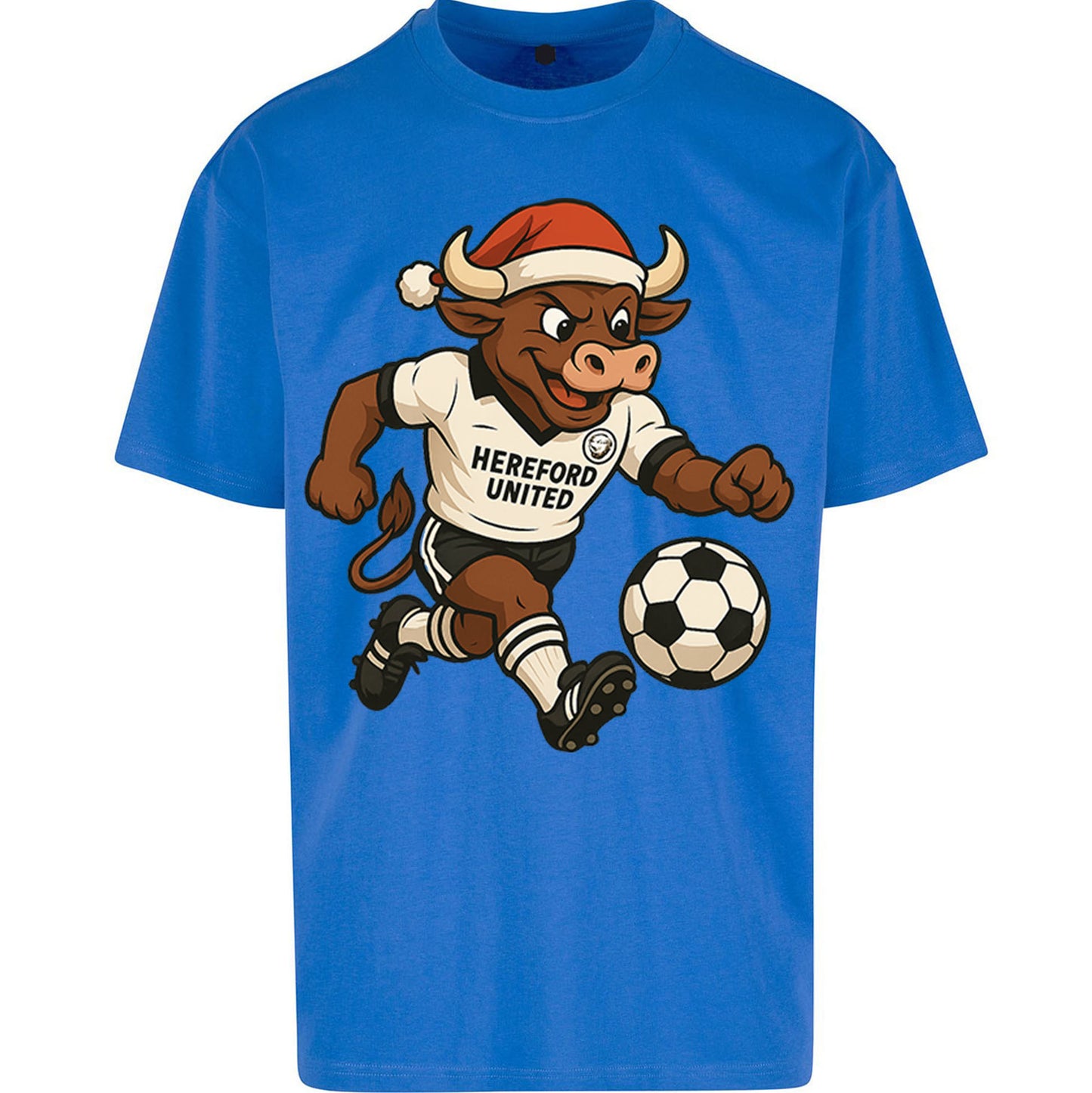 Retro Hereford Christmas Oversized T Shirt 