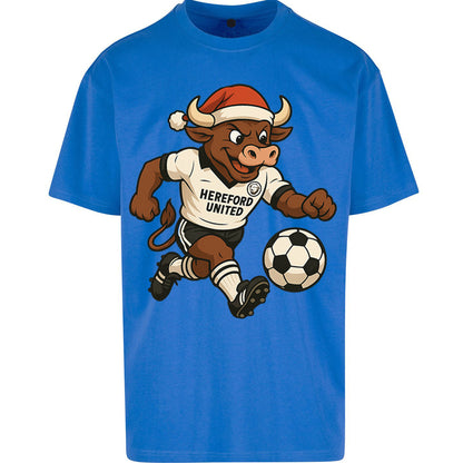 Retro Hereford Christmas Oversized T Shirt 